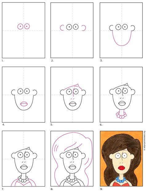 Cartoon Face Easy Cartoon Characters To Draw Step By Step 342943