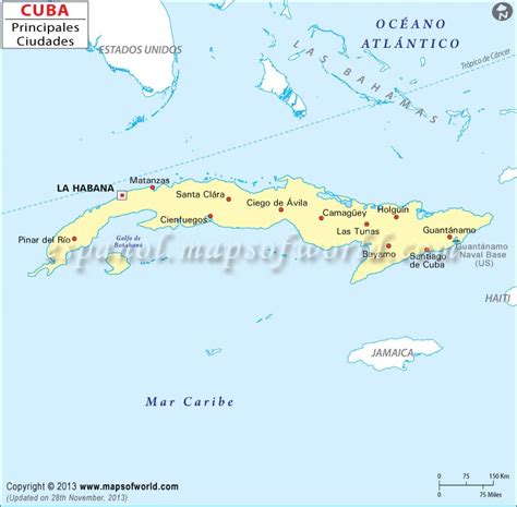 Más lejano Melancólico Hambre mapa de cuba con nombres de ciudades ...