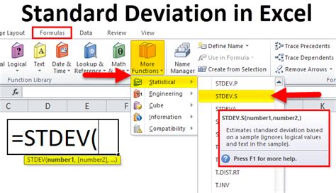 Standard Deviation in Excel (Formula, Examples) | How to Use?