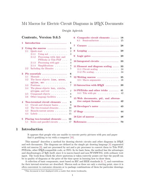 M4 Macros for Electric Circuit Diagrams in LATEX Documents - DocsLib