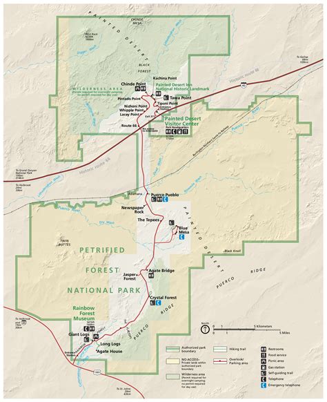 Petrified Forest Maps | NPMaps.com - just free maps, period.