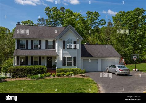 Leonardtown, Maryland, USA. Typical Suburban Middle-class House Stock ...