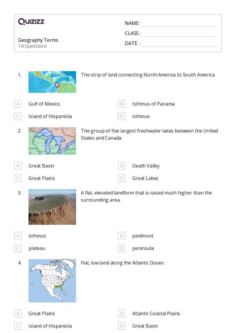 50+ Geography worksheets on Quizizz | Free & Printable