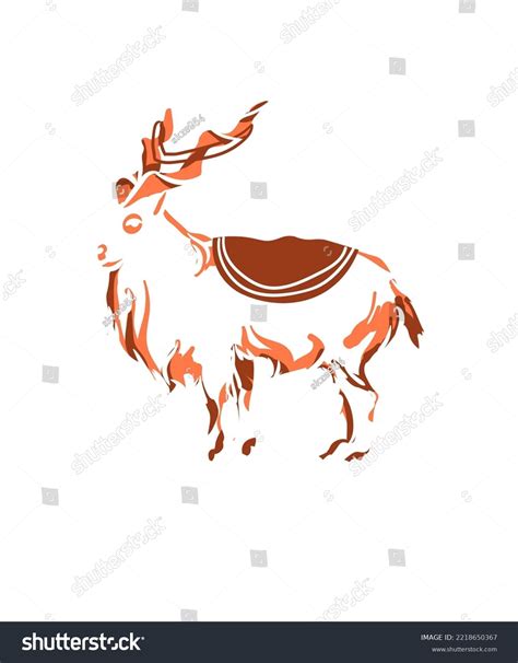 Markhor Logo Design Illustration Best Color Stock Illustration ...