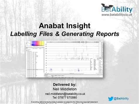 Anabat Insight – Labelling Folders & Files for Reports