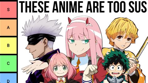 Ranking every anime based on how SUS they are... - YouTube