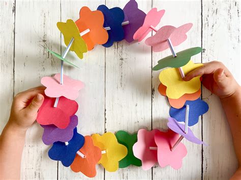 Kids' Paper Lei May Day Craft - Raising Veggie Lovers