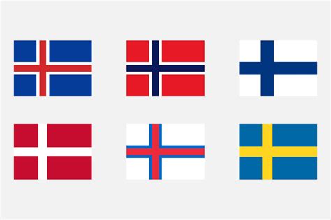 Scandinavian Countries Flags