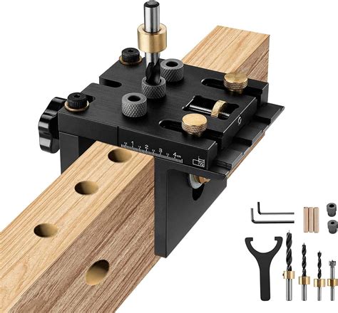 3 In 1 Pocket Hole Jig Kit with Positioning Clip Adjustable Drilling ...