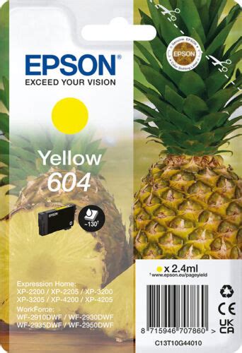 Original Epson Druckerpatronen 604 604XL Ananas Set Multipack Tinte ...