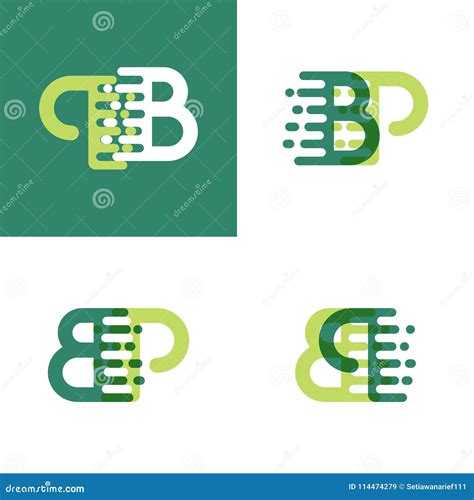 BP Letters Logo with Accent Speed in Light Green and Dark Green Stock ...