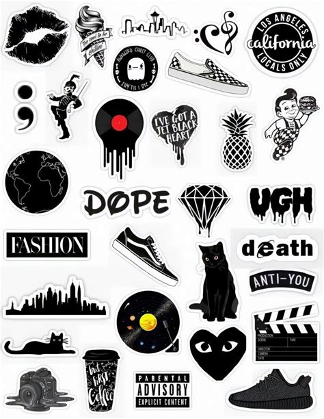 Grunge stickers | Black stickers, Aesthetic stickers, Tumblr stickers