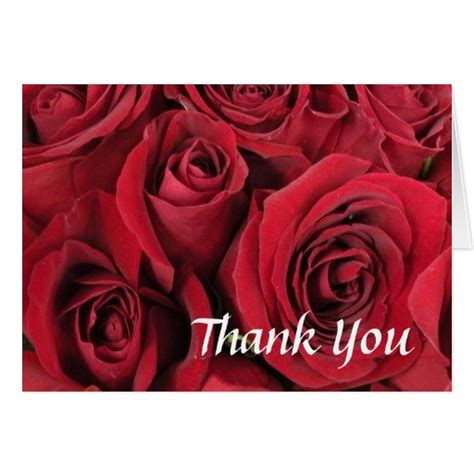 Red Roses Thank You Card | Zazzle