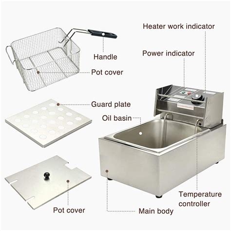 Commercial Electric Deep Fryer Machine 6 Litre for Food Stalls, For ...