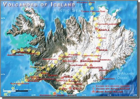 Volcanoes in Iceland | Iceland photos, Iceland map, Iceland