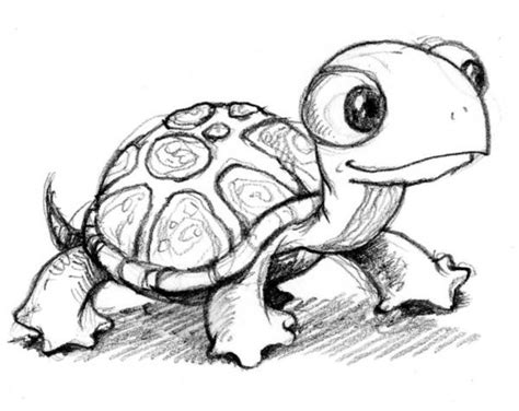 40 Cute Simple Drawings To Practice - Bored Art | Sketches, Turtle ...