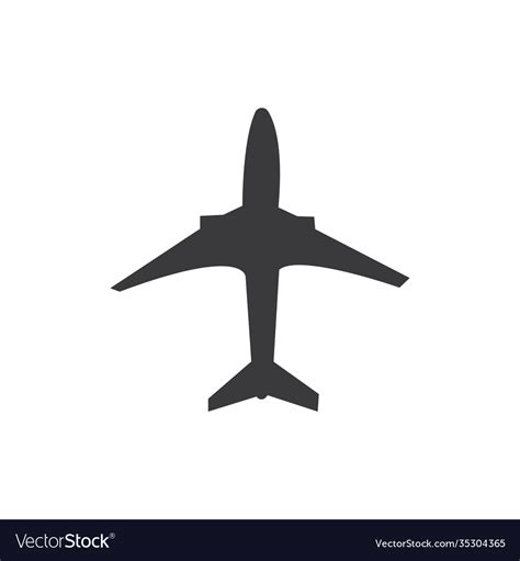 Airplane logo template icon design Royalty Free Vector Image