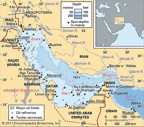 Map Of Persian Gulf – Map Of The Usa With State Names