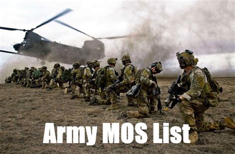 Army MOS List For 2021: All 159 Army Enlisted Jobs