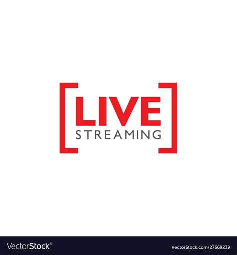 Live stream logo design Royalty Free Vector Image