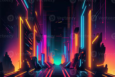 illustration of gaming background, abstract cyberpunk style of gamer ...