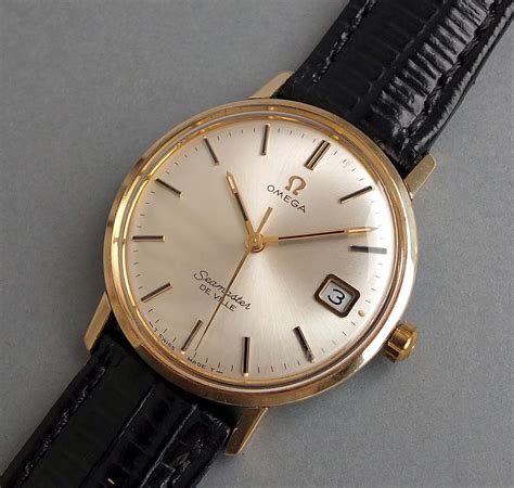 OMEGA SEAMASTER 14K solid gold capped Gents Manual Vintage Calendar ...