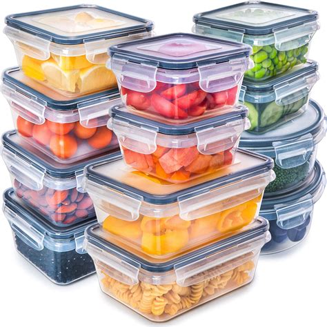 Buy Fullstar (12 Pack) Food Storage Containers with Lids - Black ...