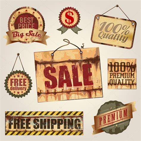 Vintage retro metal signs vector collection. — Stock Vector ...