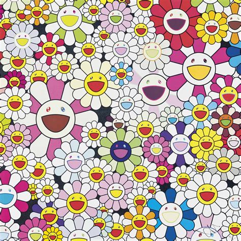 Takashi Murakami (b. 1962) , Flowers Blooming in this World and the ...