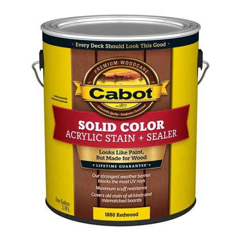 Cabot 1 Gallon White Base Solid Color Acrylic Stain and Sealer - 140. ...