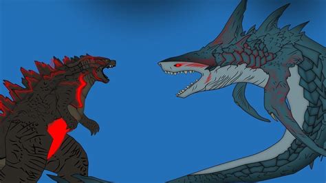 Godzilla vs Evolution of Shark Giant Attack: Size Comparison | Godzilla ...