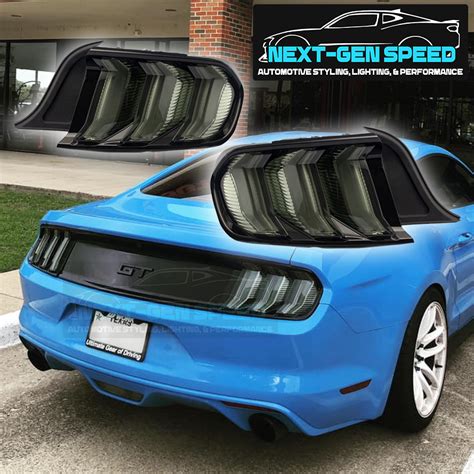 2015 - 23 Mustang Smoked Sequential Tail Lights - Next-Gen Speed