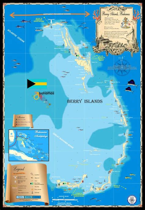 Berry Islands Map - Island Map Store