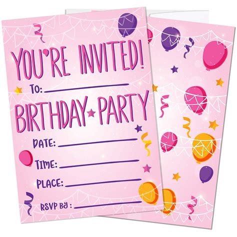 Buy Drake Mason Party Invitations for Boys, Girls, Kids | 25 Invite ...