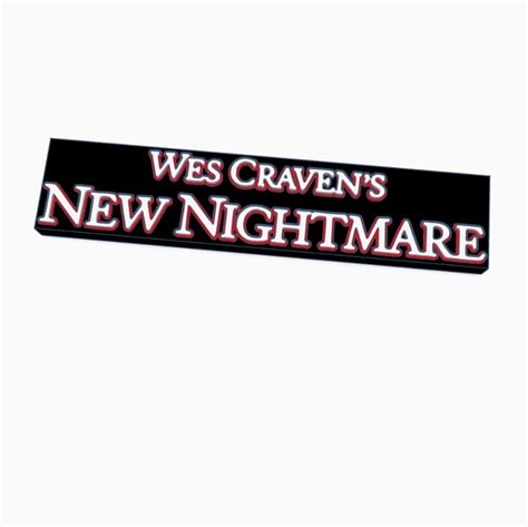 STL file WES CRAVEN's NEW NIGHTMARE Logo Display by MANIACMANCAVE3D 🆕 ...