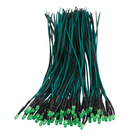 EDGELEC 50pcs 12 Volt 3mm Green Blinking LED Lights Emitting Diodes (1 ...