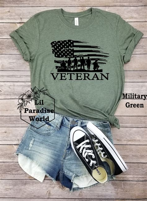 Veterans Flag Shirt-veterans Day Shirt-womens Veterans-mens Veterans ...