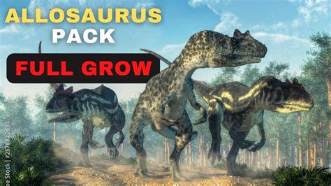 Allosaurus Pack Full Grow - The Isle Legacy No Commentary - YouTube