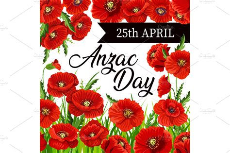 Red poppy flowers of Anzac Day | Custom-Designed Illustrations ...