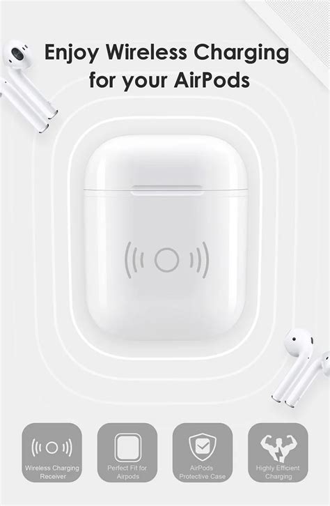 Headphone Case Wireless Charging Receiver For Apple Airpods QI Receiver ...