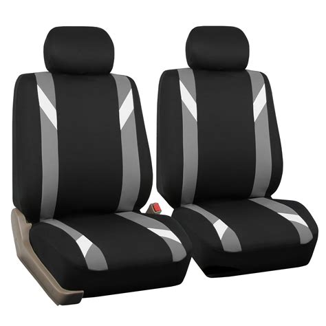 FH Group Car Seat Covers Front Set in Gray Cloth - Car Seat Covers for ...