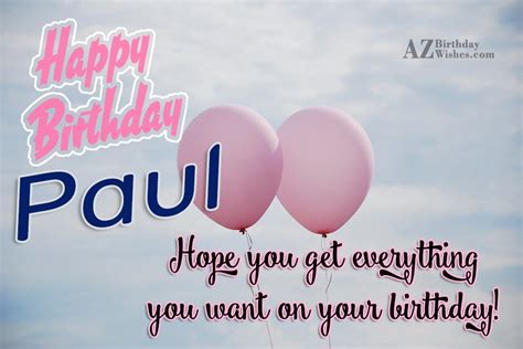 Happy Birthday Paul - AZBirthdayWishes.com