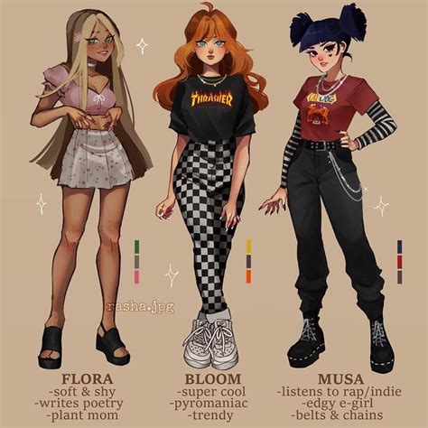 Winx Club characters as aesthetic girls