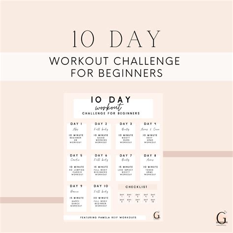 10 day workout challenge for beginners – Artofit