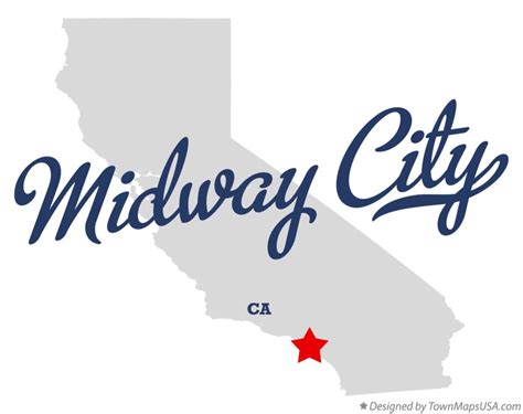 Map of Midway City, CA, California