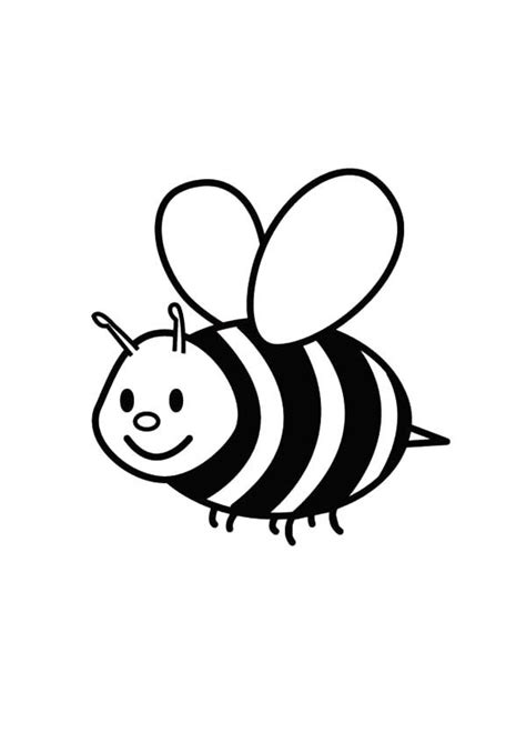 Cute Easy Bumble Bee Coloring Page – Printable Coloring Pages