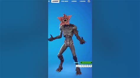 Stranger Things Demogorgon does the MWAHAHA emote in fortnite - YouTube