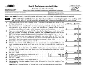 2017 HSA Form 8889 - Instructions and Example | HSA Edge