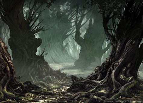 Vincent Proce on Twitter | Fantasy landscape, Haunted forest, Forest art