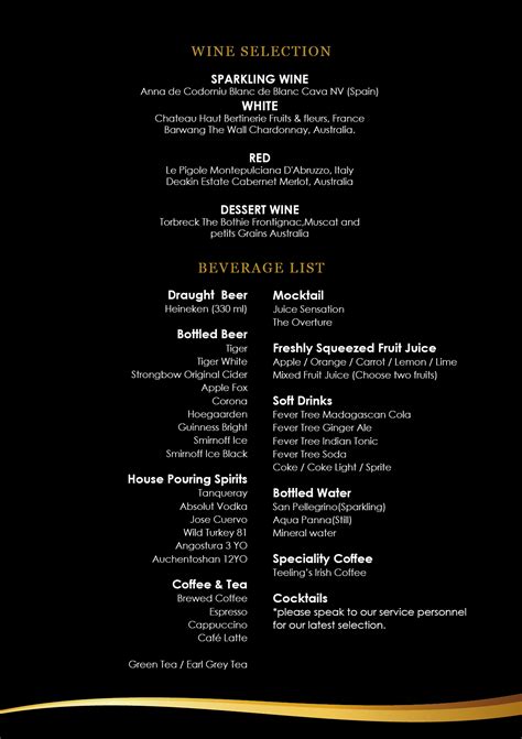 Menu | Romantic Restaurant In KL - Dining In The Dark KL